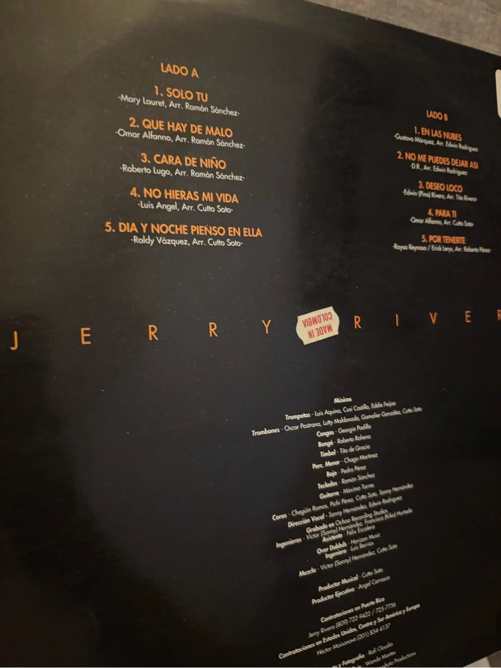 Jerry Rivera 'Cara de Niño' Vinyl Album 💿
